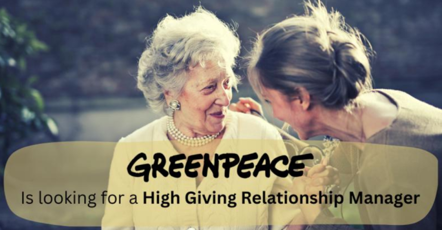 Greenpeace vacature High giving Relationship Manager.png