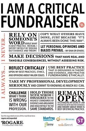 I am a critical fundraiser manifesto